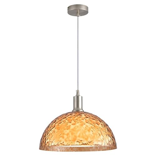 JHBHQKX LED Lichter Orange Acryl Pendelleuchte Vintage Kronleuchter 1-flammig Verstellbare Hängeleuchte für Kücheninsel Esszimmer Flur Schlafzimmer Hängeleuchte von JHBHQKX