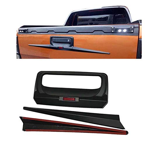 JHCHAN Heckklappenabdeckung Hintere Türgriffverkleidung für Ford Ranger Wildtrak T6 T7 T8 2012-2022 XL XLT Tremor Limited Platinum ABS Mattschwarz (Hintere Türgriffverkleidung) von JHCHAN