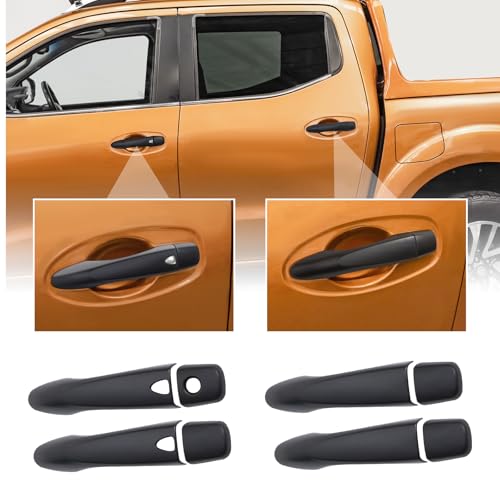 JHCHAN Türgriffabdeckung für Nissan Navara NP300 D23 2015-2024 Nissan Frontier Außentürgriffe Navara Außengriffschutz ABS Matt-schwarz von JHCHAN