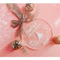 Personalisierte Baby Ersten Weihnachten Ornament 2024, Waldtiere Acryl Ornament, Personalisiert, 1.weihnachten, Babypartygeschenk Personalisierte Baby Ersten Weihnachten Ornament 2024, Waldtiere Acryl Ornament, Personalisiert, 1.weihnachten, Babypartygeschenk von JHCreativeCo