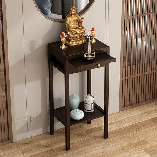 Altartisch Zur Meditation, Dekorativer Reichtumsanzeige Puja-Tisch, Meditation Altar Tisch Mit Schublade, Chinesischer Stil Altar Table für Gebete Weissagung Anbetung(40*30*101cm/16*12*39.8in) von JHDXL