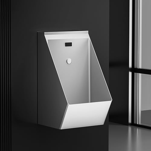Automatisches Sensor Urinal An der Wand Montiertes, Wandurinale aus Edelstahl für Männer, Badezimmer-Urinale für Männer,Bar,Kommerzielle Familie(Silver) von JHDXL