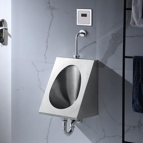 Automatisches Wandmontiertes Urinal aus Edelstahl 304, Spritzwassergeschützte Keramik-Urinale für Männer, für KTV, Gefängnisbar, Badezimmer, Hotel Automatisches Wandmontiertes Urinal aus Edelstahl 304, Spritzwassergeschützte Keramik-Urinale für Männer, für KTV, Gefängnisbar, Badezimmer, Hotel von JHDXL