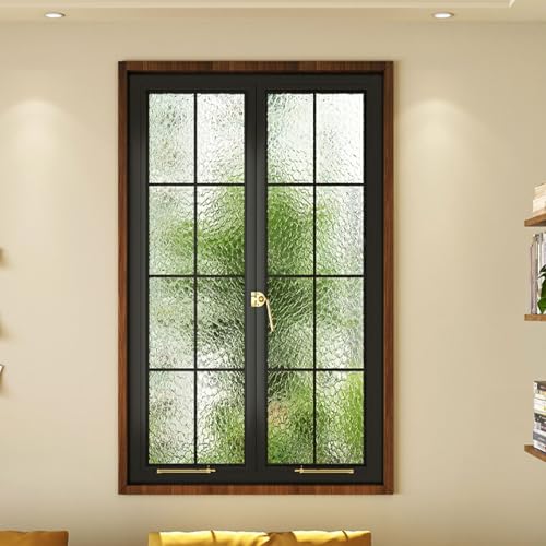 Bündig Montiert Schuppenfenster, Horizontale Schiebefenster Mit Gehärtetem Glas, Mit Griff Aus Aluminium, für Schuppen, Hühnerställe, Garage Und Spielhaus(Black,30 * 40cm/11.8 * 15.7in) von JHDXL
