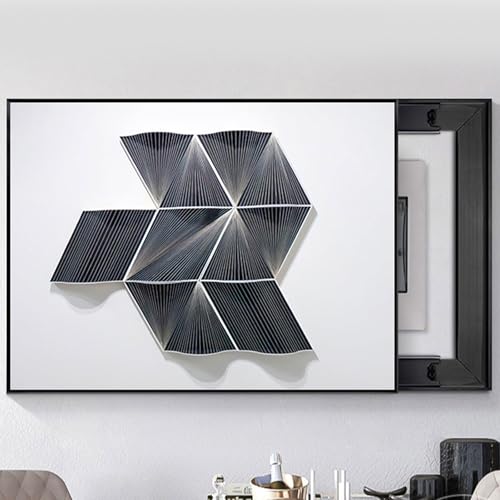 Dekorativer versteckter Stromzähler, Verteilerkasten Abdeckung, Zählerkasten Dekoration, Geeignet für Sicherungsschalter und Sicherungsschalter(Black,70 * 60cm/27.6 * 23.6in) von JHDXL