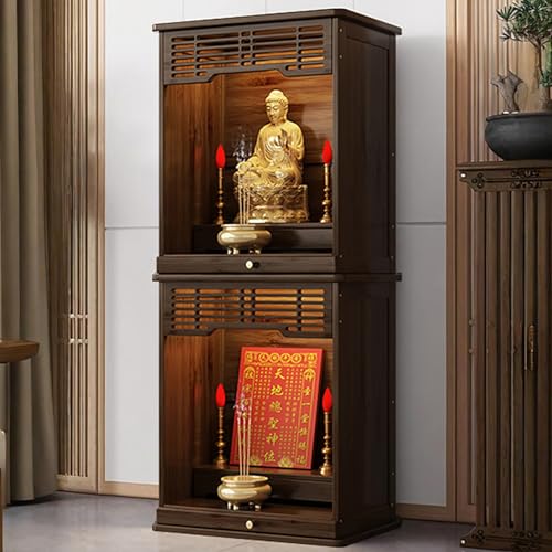 Großer Altartisch mit Stauraum, Persönlicher Schrein-Altartisch, Chinesischer Buddhistischer Altar, für Wohnzimmer, Esszimmer, Tee, Heimdekoration(71 * 42 * 138cm/28 * 16.5 * 51.5in) von JHDXL