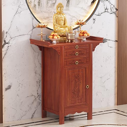 JHDXL Altartisch Zur Meditation, Altar Meditationstisch mit Schublade, Chinesischer buddhistischer Altar, for Anbetung Oder Buddha-Tisch Verwendet Werden(68 * 48.8cm/27 * 19.2 in) von JHDXL
