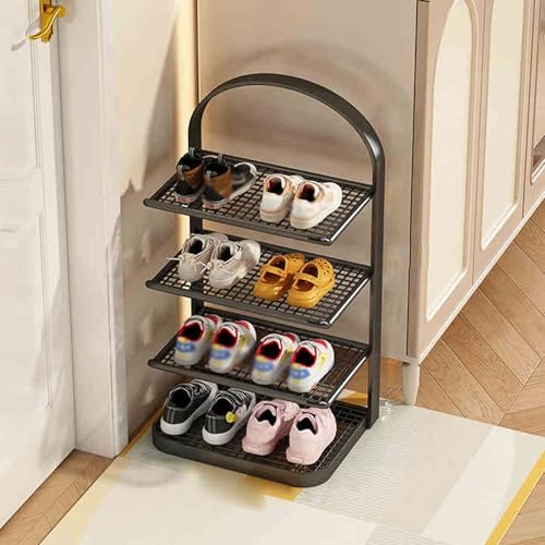 JHDXL Lagerregal, Schuhständer Vertikal, Standregal, Multifunktionales Schuhregal, Schuhorganizer, Organisation Schuhregal Für Garderoben Und Eingangsbereiche(Black,39cm/15.3in) von JHDXL