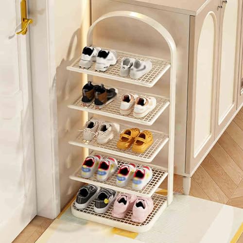 JHDXL Lagerregal, Schuhständer Vertikal, Standregal, Multifunktionales Schuhregal, Schuhorganizer, Organisation Schuhregal Für Garderoben Und Eingangsbereiche(White,48cm/18.9in) von JHDXL