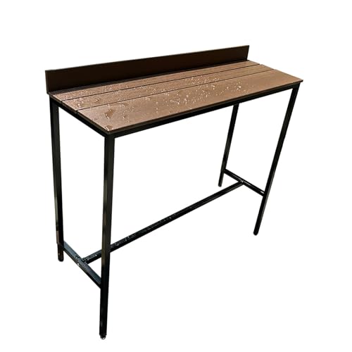 JHDXL Moderner Bartisch, Outdoor Indoor Hochtisch, Theke Bar mit Metallrahmen, Verstellbare Füße, Tresentisch im Modern-Design für Esszimmer Küche(120 * 39 * 105cm/47.5 * 15.3 * 41.5in) von JHDXL