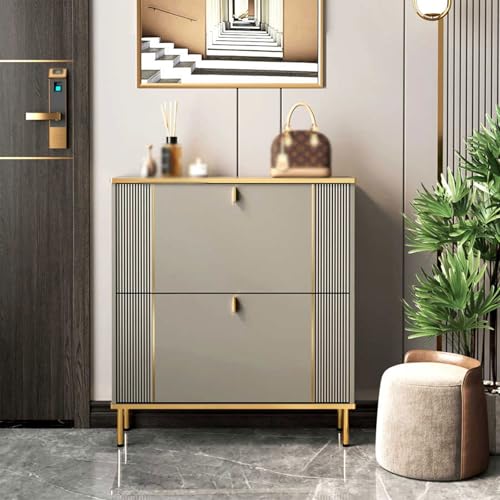 JHDXL Multifunktionale Schuhablage Schmal, Schuhständer Vertikal, Platzsparendes Regal Für Schuhaufbewahrung, Schuhablage Aus Holzwerkstoff(80 * 24cm/31.4 * 9.4in) von JHDXL