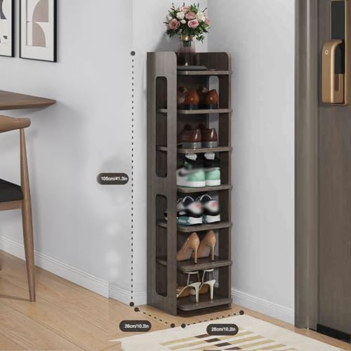 JHDXL Multifunktionale Schuhablage Schmal, Schuhständer Vertikal, Standregal Lagerregal Eckregal Schuhregal, Eckregal, Platzsparendes Regal Für Schuhaufbewahrung(26 * 105cm/10.2 * 41.3in) von JHDXL