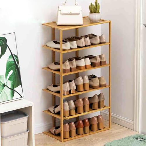 JHDXL Multifunktionale Schuhablage Schmal, Wäscheständer Vertikal, Holz Schuhregal-Schuhkarussell für Flur, Organizer Vitrinenschrank für Schlafzimmer Wohnzimmer(52 * 91cm/20.5 * 35.8in) von JHDXL
