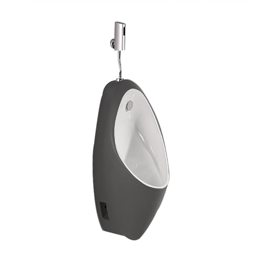 Kommerzielle Berührungslose öffentliche Toiletten-Urinale, Spritzwassergeschützte Keramik-Urinale für Männer, für Bars, Hotels, Öffentliche Toiletten(Gray 2) von JHDXL