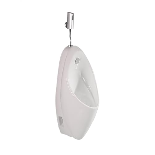 Kommerzielle Berührungslose öffentliche Toiletten-Urinale, Spritzwassergeschützte Keramik-Urinale für Männer, für Bars, Hotels, Öffentliche Toiletten(White) von JHDXL