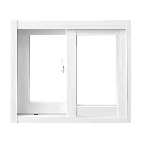 Push-Pull-Schieberahmen, Weiße Haushalt Fenster, Bündige Fenster, Horizontale Schiebefenster Mit Gehärtetem Glas, für Badezimmer, Schlafzimmer(White,40 * 40cm/15.7 * 15.7in) von JHDXL