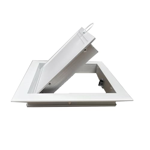 Revisionsklappe Revisionstür Weiß, Revision Metall, Alu Rahmen Revision Wartungstür Wartungsklappe, Zugangstür Unsichtbar für Feuchtraumgeeignet, Trockenbau(25 * 25CM/9.8 * 9.8IN) von JHDXL