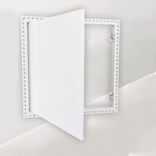 Revisionsklappe Weiß ABS Kunststoff, Zugangstür PREMIUM mit Vierkantverschluss, für Wasserzähler, Decke, Badewanne, Sicherungskasten, Kabel- und Rohrverkleidung(20 * 20CM/7.8 * 7.8IN) von JHDXL