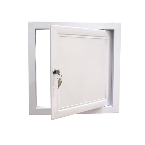 Revisionsklappe Zugangstür Weiß, Revision Metall, Wartung Reinigungsklappe Wartungsöffnung mit Aluminium-Rahmen, wasserdichte Inspektionstür(55 * 55CM/21.6 * 21.6IN) von JHDXL