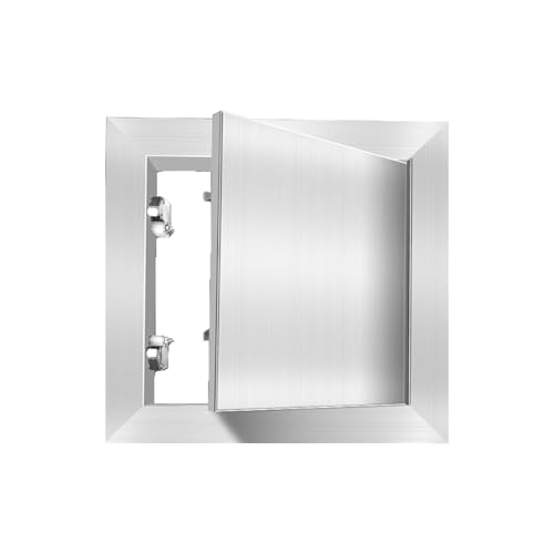 Revisionsklappe aus Stahlblech, weiß, Revisionsklappe mit Vierkantverschluss, Zugangstür, Wand und Decke, Elektro- und Sanitär-Service-Türabdeckung(25 * 25CM/9.8 * 9.8IN) von JHDXL