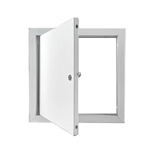 Revisionsklappe mit Vierkantverschluss, Zugangstür Revisionstür Weiß, Revision Metall, Wartungsklappe Unsichtbar für Feuchtraumgeeignet, Trockenbau(50 * 50CM/19.6 * 19.6IN) von JHDXL