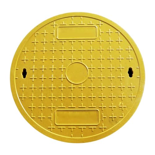 Schachtabdeckung Kunststoff Rund, Abflusssteigrohr Rohr schachtdeckel Zisternendeckel, rutschfeste FRP-Schachtabdeckung, versenkte Abdeckung für Garten und Auffahrt(60CM/23.6IN) von JHDXL