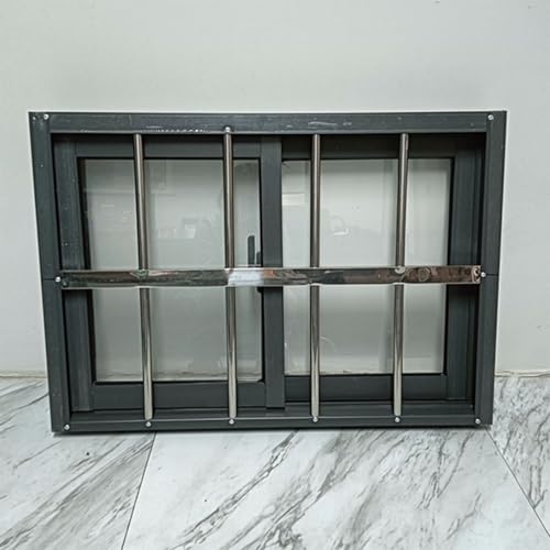 Schiebefenster Ersatzfenster, Offene Lamellenfensterläden, Schuppenfenster Mit Gehärtetem Glas, für Küchen, Badezimmer Und Cafés Saunafenster Gartenhausfenster(40 * 80cm/15.7 * 31.5in) von JHDXL