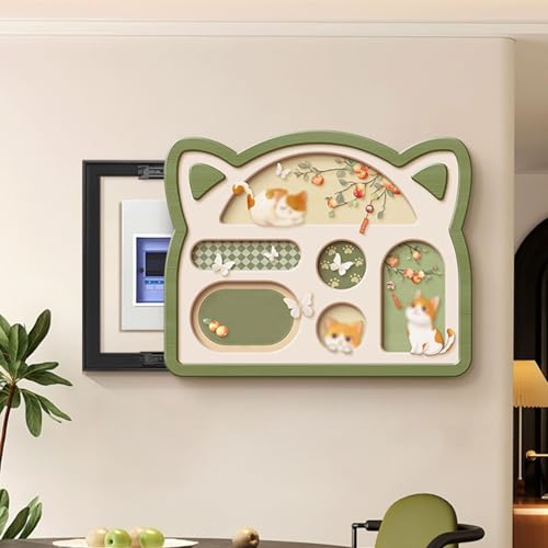 Verteilerkasten Abdeckung, Dekorativer Versteckter Stromzähler, Kreative Wandbehang-Malerei, Geeignet für Versteckte Sicherungskästen Im Innen Und Außenbereich(Green,55 * 45cm/21.7 * 17.7in) von JHDXL