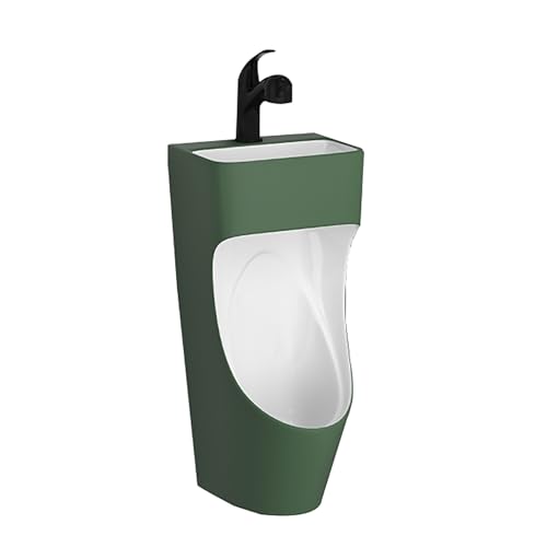Wandmontiertes Kommerzielles Spülsystem für Männer, Urinale für öffentliche Toiletten, für Bars Badezimmer Hotels Geschäfte öffentliche Toiletten(Green) von JHDXL