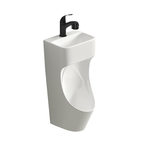 Wandmontiertes Kommerzielles Spülsystem für Männer, Urinale für öffentliche Toiletten, für Bars Badezimmer Hotels Geschäfte öffentliche Toiletten(White) von JHDXL