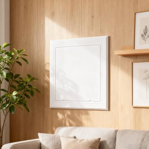 Zugangsklappe aus ABS-Kunststoff für Trockenbau, Zugangstür Wartungstür Inspektion Abdeckung Revisionsklappe, Feuchtraumgeeignet Unterputzklappe(12 * 12cm/4.7 * 4.7in) von JHDXL
