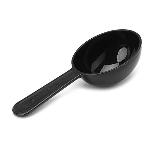 JHFF 1 Pcs Schwarze Farbe Messbecher Und Messlöffel Scoop Silikon Griff Küchenmesswerkzeug, 7g, 3,8 X 9,5 cm (Farbe: Schwarze) von JHFF