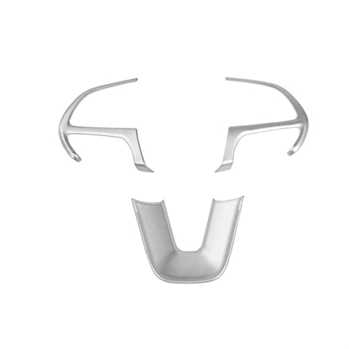 Auto Für Dodge Für Challenger Für Charger 2015-2020 Für Durango 2014-2021 Auto Lenkrad Dekorations Abdeckung JHFUIOW (Color : Silber) von JHFUIOW