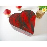 Schmuck-Box Holz Handbemalt Rot Schwarz Herzgeformt Geschenk-Boxen Handgemachte Acryl-Kunstwerk Arbeit Auf Aufbewahrungsbox Einzigartiges Geschenk Schmuck-Box Holz Handbemalt Rot Schwarz Herzgeformt Geschenk-Boxen Handgemachte Acryl-Kunstwerk Arbeit Auf Aufbewahrungsbox Einzigartiges Geschenk von JHFWBeadsAndFindings