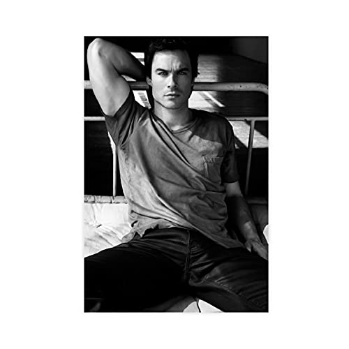 JHGSD Amerikanischer Schauspieler Ian Somerhalder 20 Leinwandposter Schlafzimmer Dekor Sport Landschaft Büro Zimmer Dekor Geschenk 30 x 45 cm Unframe style1 von JHGSD