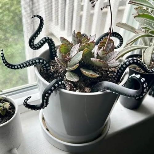 JHIALG 7 Stück Octopus Tentakelpfähle, Harz Lumineszierende Dekorative Pflanzenstecker Glow in The Dark Octopus Gartenstecker Lustige Halloween Pflanze Ornamente für Pflanze Garten Hof JHIALG 7 Stück Octopus Tentakelpfähle, Harz Lumineszierende Dekorative Pflanzenstecker Glow in The Dark Octopus Gartenstecker Lustige Halloween Pflanze Ornamente für Pflanze Garten Hof von JHIALG