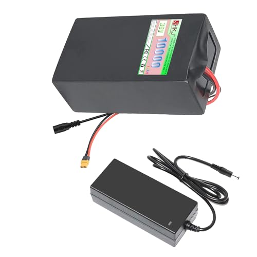 JHKJ Lithium-Ionen-Akku 36 V 20 Ah 15 Ah 12 Ah Lithium-Akku 36 V 10 Ah Li-Ionen-Akku 36 V wiederaufladbarer Akku für 250 W – 750 W Motor-Kit mit Ladegerät,36v10ah xt60 von JHKJ