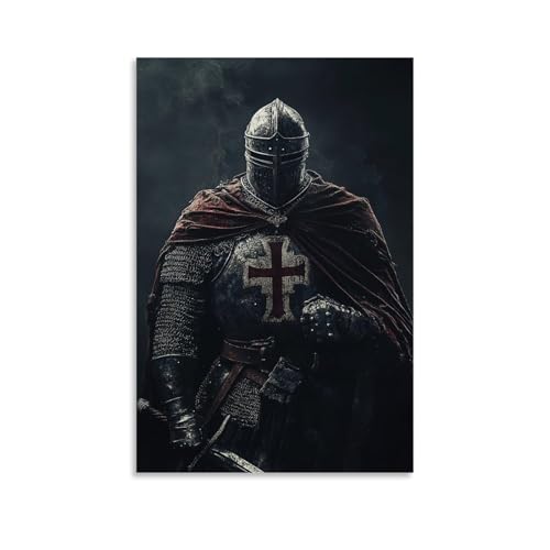 JHKJTK Minimalistischer Kunstdruck auf Leinwand, mittelalterliches ritterliches, christliches Poster mit gewagtem Kreuzritter-Vibe, moderne Familienzimmer-Dekoration, 60 x 90 cm JHKJTK Minimalistischer Kunstdruck auf Leinwand, mittelalterliches ritterliches, christliches Poster mit gewagtem Kreuzritter-Vibe, moderne Familienzimmer-Dekoration, 60 x 90 cm von JHKJTK