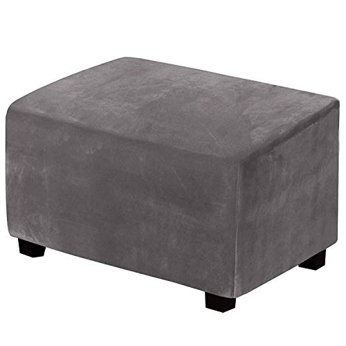 JHLD Samtplüsch Stretch Ottoman Schonbezug Faltbare Rechteck Lagerung Hocker Ottoman Cover Abnehmbar Möbel Protector Mit Elastischer Boden Für Wohnzimmer-grau-X-Large JHLD Samtplüsch Stretch Ottoman Schonbezug Faltbare Rechteck Lagerung Hocker Ottoman Cover Abnehmbar Möbel Protector Mit Elastischer Boden Für Wohnzimmer-grau-X-Large von JHLD