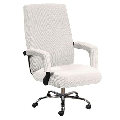 JHLD Spandex Bürostuhl Bezug, Stretch Bezug Für Bürostuhl Jacquard Drehstuhl Bezug Mit Reißverschlüssen Abnehmbare Waschbar Für Computer Chair-Elfenbein-Large JHLD Spandex Bürostuhl Bezug, Stretch Bezug Für Bürostuhl Jacquard Drehstuhl Bezug Mit Reißverschlüssen Abnehmbare Waschbar Für Computer Chair-Elfenbein-Large von JHLD