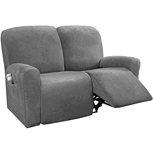 JHLD Stretch Sesselbezug Relaxsessel, Samt Ruhesessel Bezug 1/2/3 Sitzer Relaxsessel Bezug Weiche Ruhesessel Bezüge Anti-rutsch Mit Elastischem Boden Für Kinder Haustiere-Dunkelgrau-2 Sitze JHLD Stretch Sesselbezug Relaxsessel, Samt Ruhesessel Bezug 1/2/3 Sitzer Relaxsessel Bezug Weiche Ruhesessel Bezüge Anti-rutsch Mit Elastischem Boden Für Kinder Haustiere-Dunkelgrau-2 Sitze von JHLD