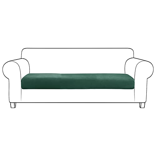 JHLD Stretch Sofa Sitzkissenbezug, Groß Samt Sitzkissenschutz Sofa-Sitzkissenbezüge Maschinenwaschbar Sofa-Sitzkissenbezug Für Wohnzimmer-Dunkelgrün-3-Sitzer JHLD Stretch Sofa Sitzkissenbezug, Groß Samt Sitzkissenschutz Sofa-Sitzkissenbezüge Maschinenwaschbar Sofa-Sitzkissenbezug Für Wohnzimmer-Dunkelgrün-3-Sitzer von JHLD