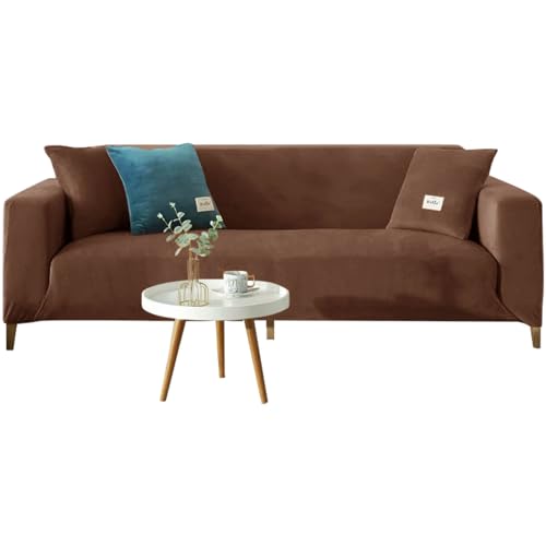 JHLD Stretch Sofabezug Für Hunde, Universal Sofahusse Samt Couchbezug Anti-rutsch Sofa Überwürfe Waschbar Mit Anti-Rutsch-Schaumstoffe-Tiefer Kaffee-Large JHLD Stretch Sofabezug Für Hunde, Universal Sofahusse Samt Couchbezug Anti-rutsch Sofa Überwürfe Waschbar Mit Anti-Rutsch-Schaumstoffe-Tiefer Kaffee-Large von JHLD
