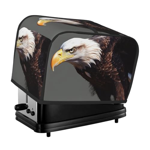 Adler-Toaster-Abdeckung, 2 Scheiben, für kleine Geräte, mit Taschen, Toaster-Staubschutz mit Griff oben, waschbar, Universal-Brotbackmaschinen-Abdeckung für Küche von JHLMN