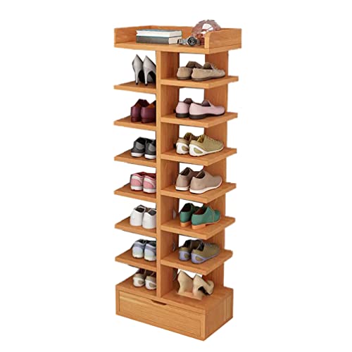 JHLP Sparen Sie Platz mit 9 Ebenen Stehendes Schuhregal aus Holz – Mehrschichtiges Regal für Eingang, Wohnzimmer, Flur und Schlafzimmer – Schuhschrank zur Aufbewahrung Ihrer Schuhe von JHLP