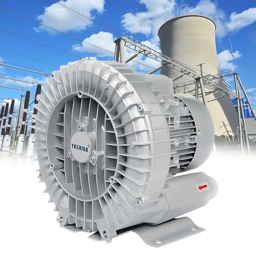 Einphasiges regeneratives Gebläse 180–1500W ölfrei geräuscharm industrielle Wirbelluftpumpe for Blasen Saugen for Belüftungsverpackungs und Automatisierungssysteme(550w/0.75hp) von JHOMHF