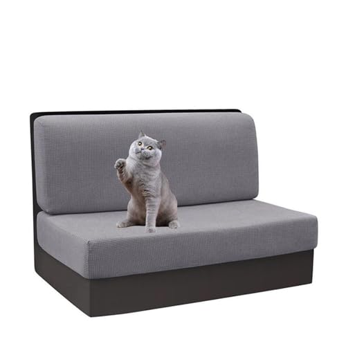 JHOMHF Campervan Kissenbezug Set dehnbarer RV-Sofabezug Ersatzbezug aus strapazierfähigem elastischem Stoff Dinette Stuhlbezug for Campervan(Light Gray) von JHOMHF