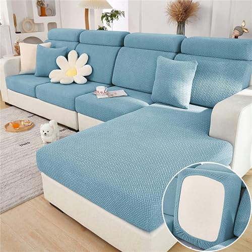 JHOMHF Dehnbare waschbare Sofabezüge universelle Passform for Anbausofas Liegesessel Zweisitzer Rutschfester Möbelschutz(Coffee,Pillow Cover) von JHOMHF