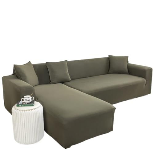 JHOMHF Elastischer Sofabezug aus Mikrofaser, superweich, rutschfest, waschbar, mit Einzelsitzbezügen (Farbe C, L 3-Sitzer, 190~230 cm) von JHOMHF