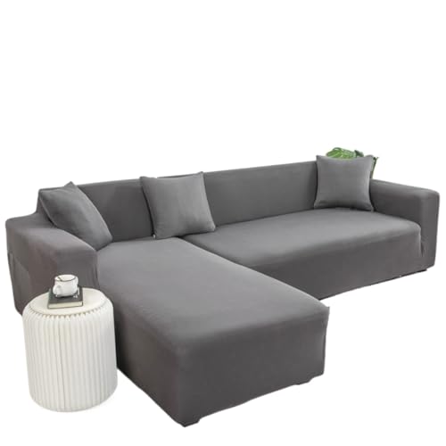 JHOMHF Elastischer Sofabezug aus Mikrofaser, superweich, rutschfest, waschbar, mit Einzelsitzbezügen (Farbe L, 3-Sitzer, 190~230 cm) von JHOMHF